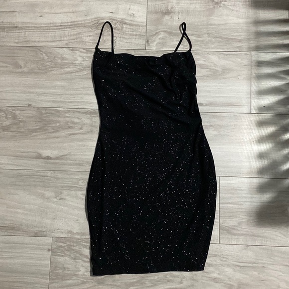 Glitter black mini dress Glitter black mini dress